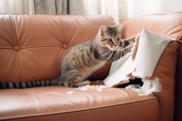 Få katter att sluta klösa på möbler!