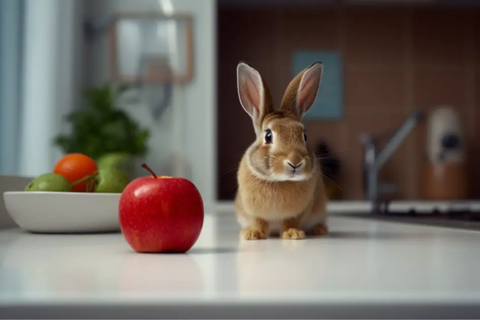 Kan kaniner äta äpple